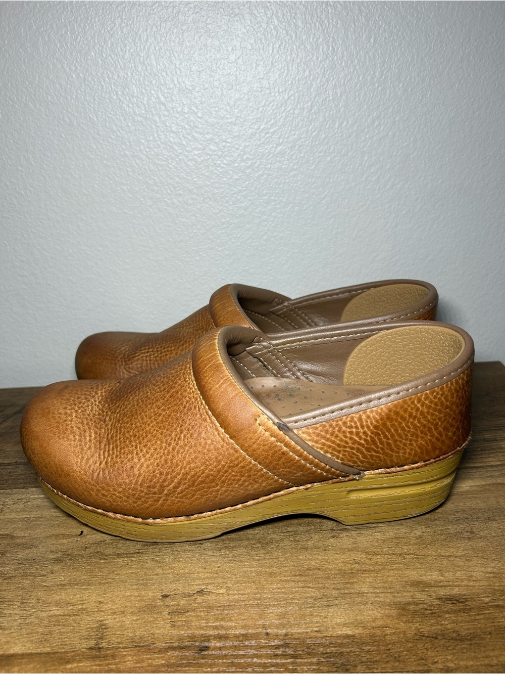 Dansko Women's Tan Leather Clogs